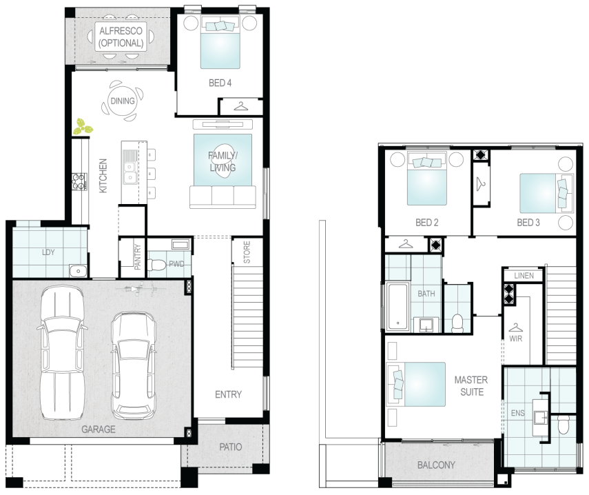 Archerfield Two- Two Storey Floor Plan- McDonald Jones Archerfield Two- Two Storey Floor Plan- McDonald Jones