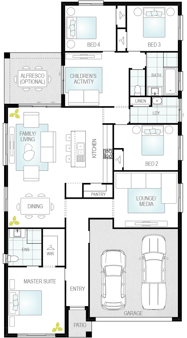 Almeria Four- Single Storey Floor Plan- McDonald Jones Almeria Four- Single Storey Floor Plan- McDonald Jones