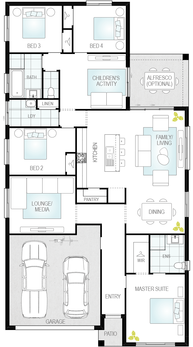 Almeria Four- Single Storey Floor Plan- McDonald Jones Almeria Four- Single Storey Floor Plan- McDonald Jones