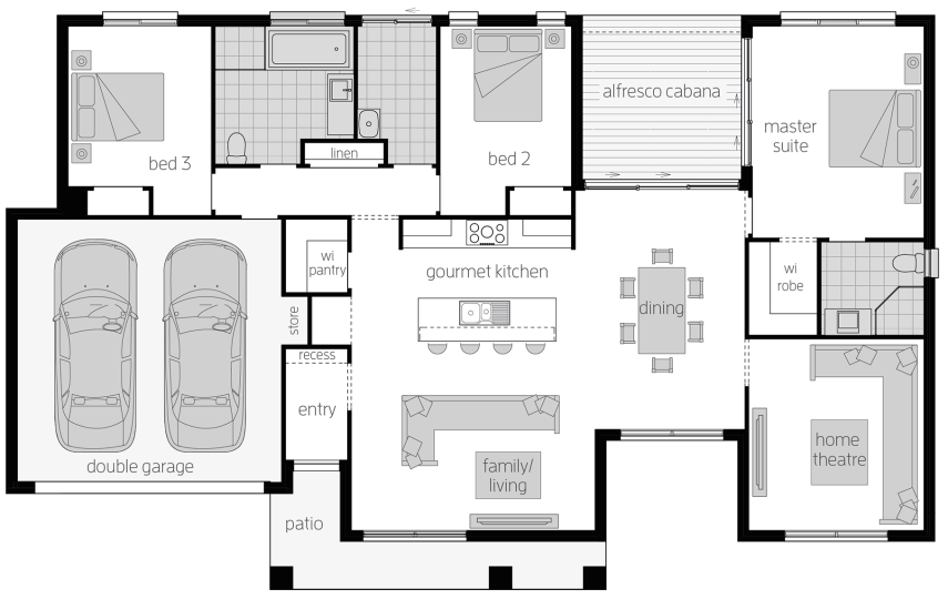 Architectural New Home Designs - Boronia Floor Plan 
