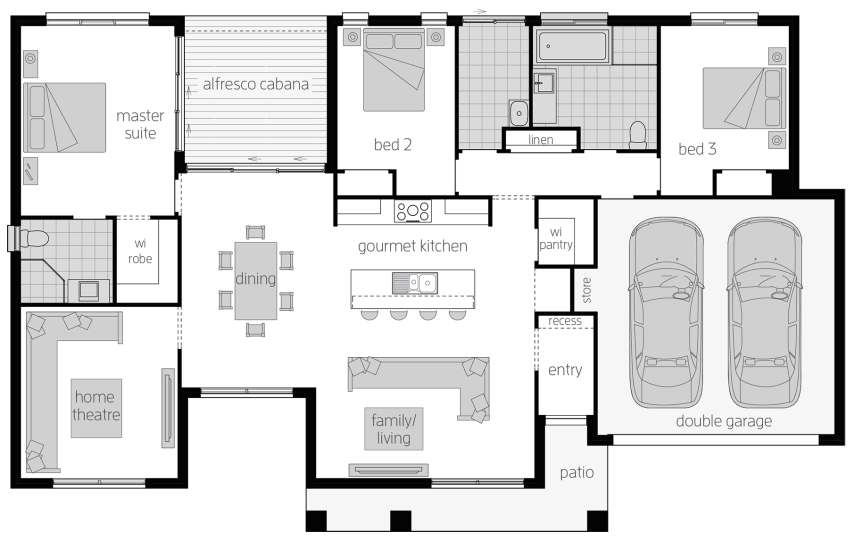 Boronia Architectural New Home Designs - Boronia Floor Plan