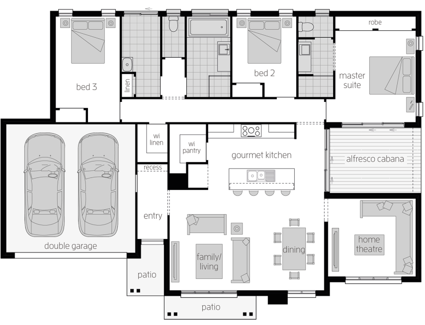 Cambridge - Single Storey Floor Plan - McDonald Jones