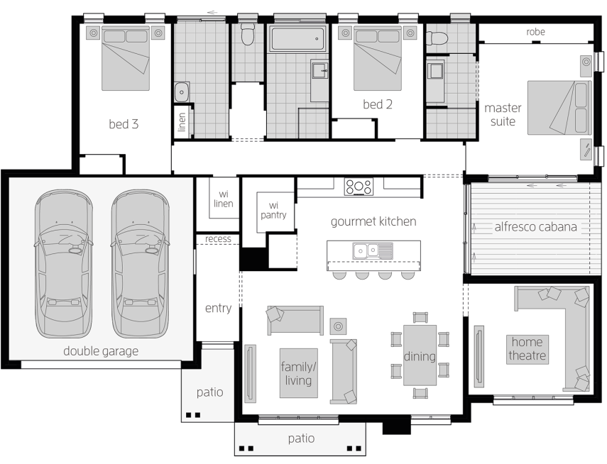 Cambridge Cambridge - Single Storey Floor Plan - McDonald Jones