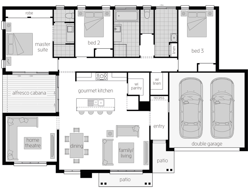 Cambridge Cambridge - Single Storey Floor Plan - McDonald Jones