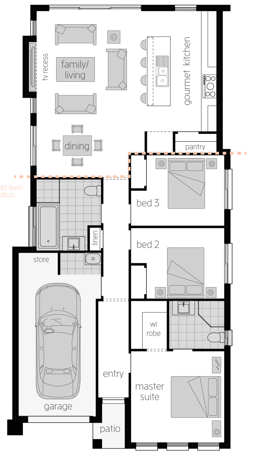 Hamilton One- Single Storey Floor Plan - McDonald Jones