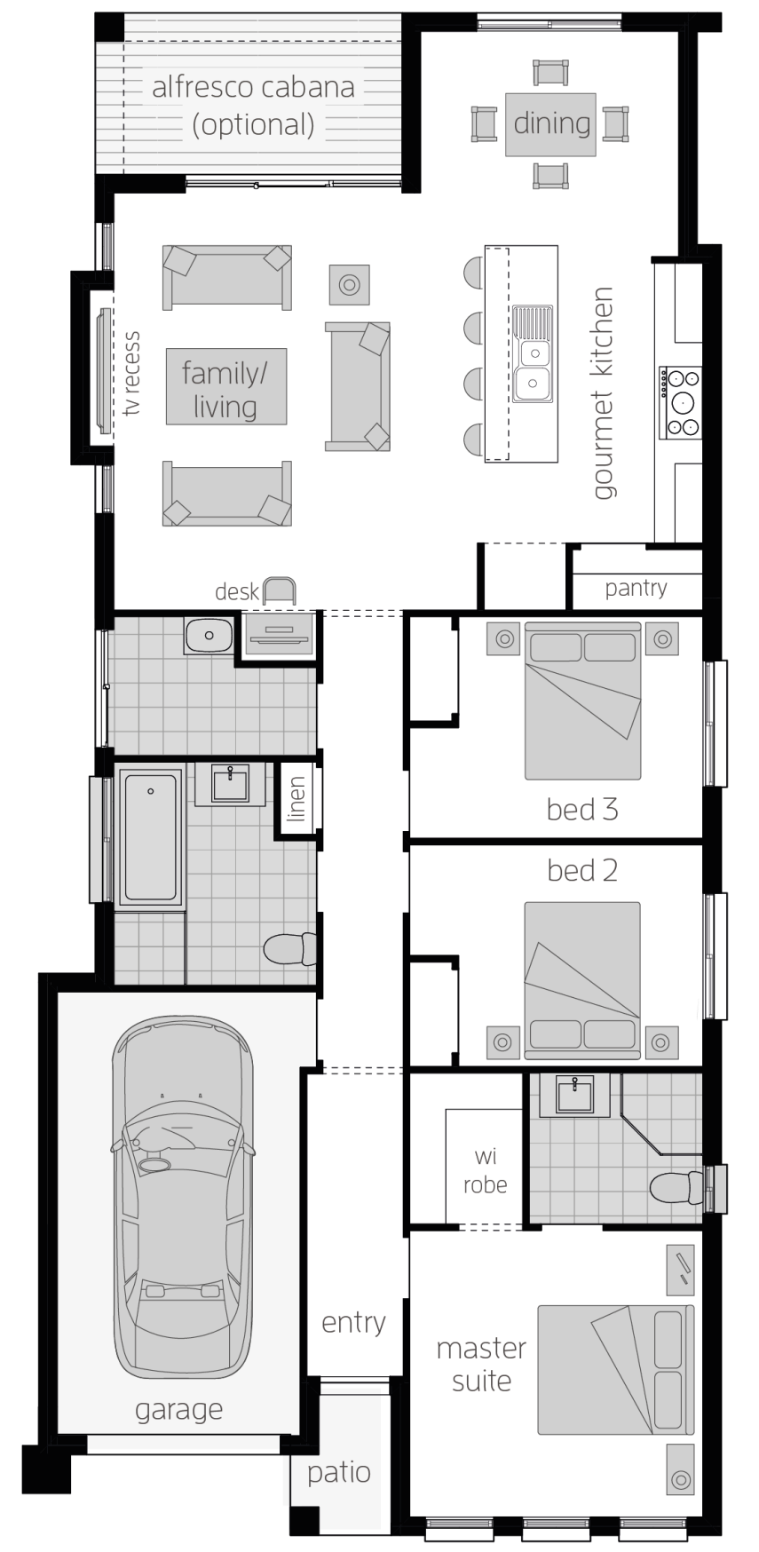 Hamilton Two- Single Storey Floor Plan Hamilton Two- Single Storey Floor Plan - McDonald Jones