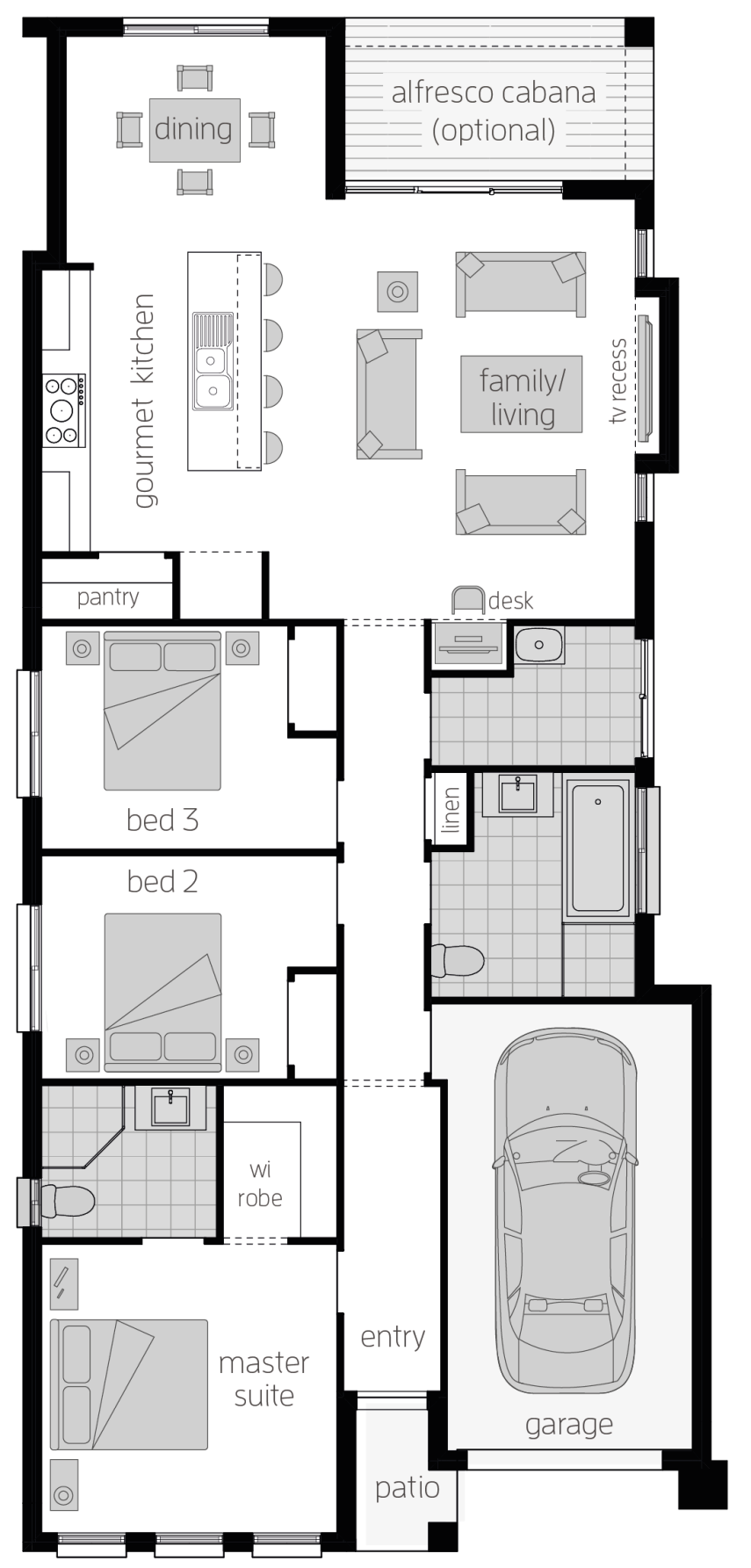 Hamilton Two- Single Storey Floor Plan Hamilton Two- Single Storey Floor Plan - McDonald Jones
