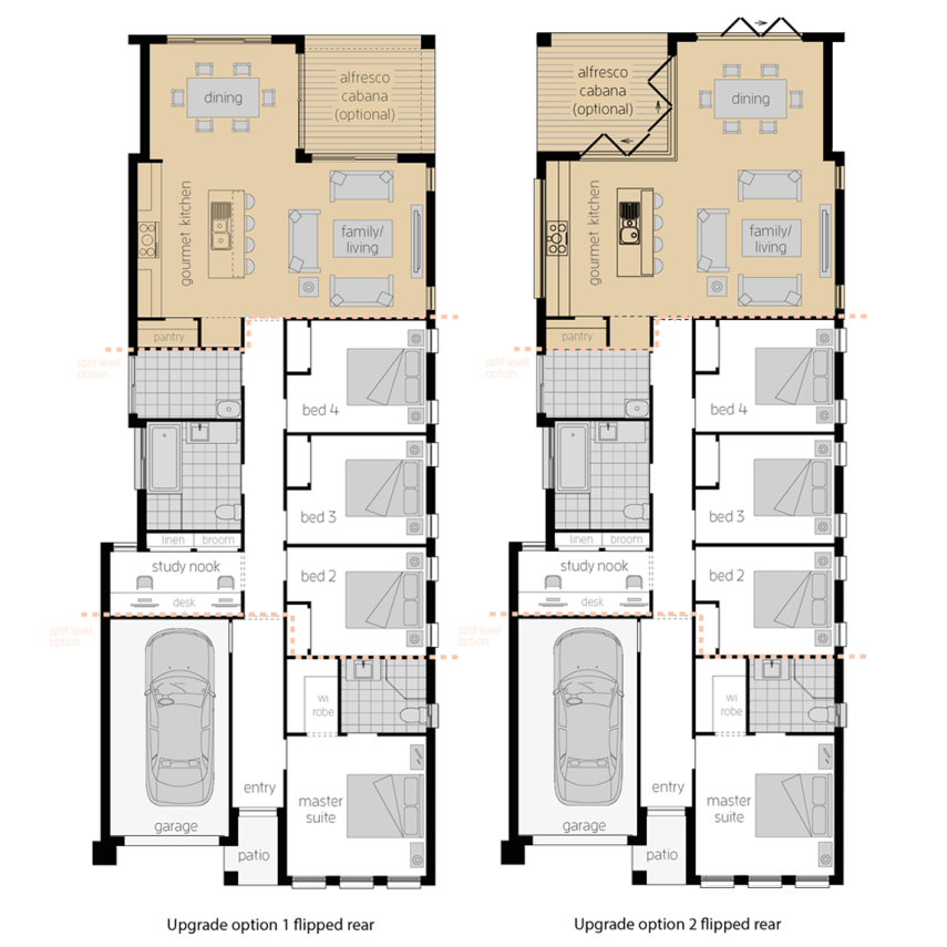 Hamilton Four Upgrades- Single Storey Floor Plan- McDonald Jones
