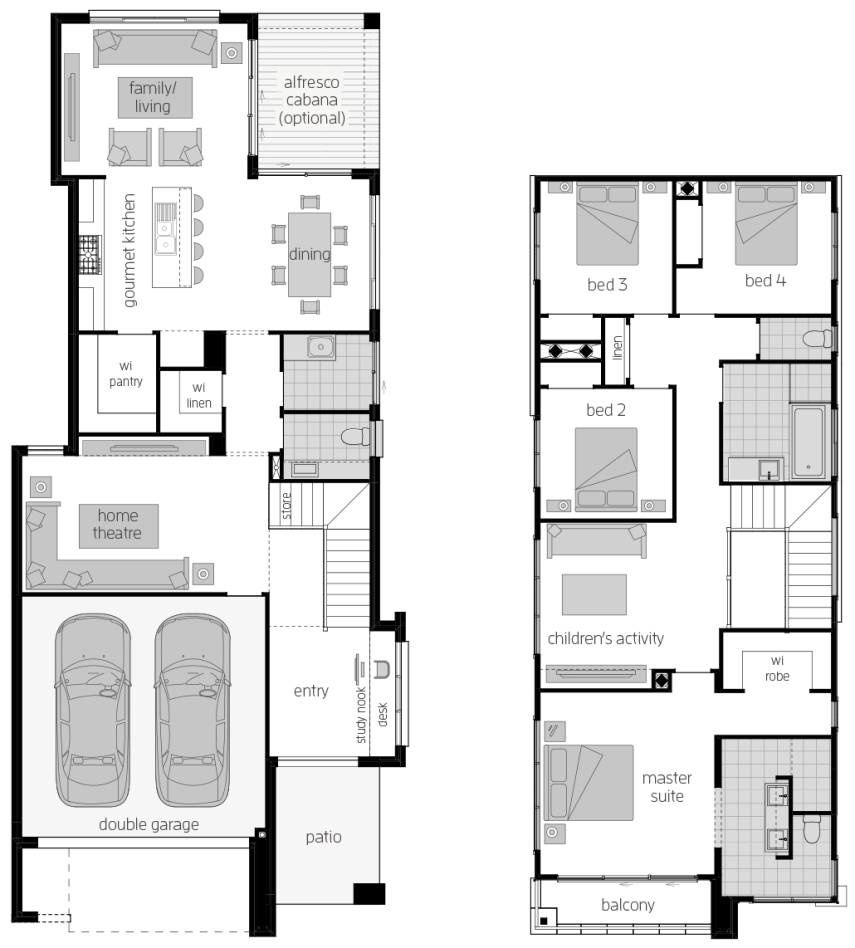 Architectural New Home Designs - Lancaster Double Storey New Home Design