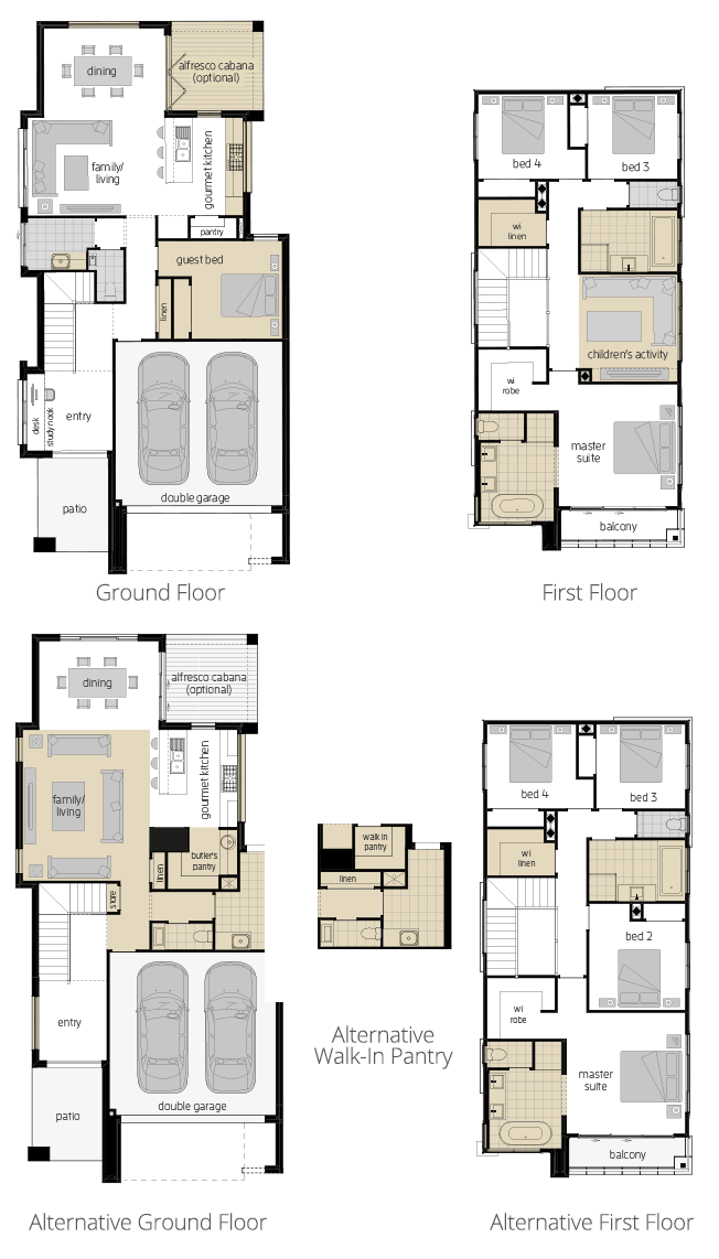 Lancaster 26- Two Storey Floor Plan Upgrade- McDonald Jones