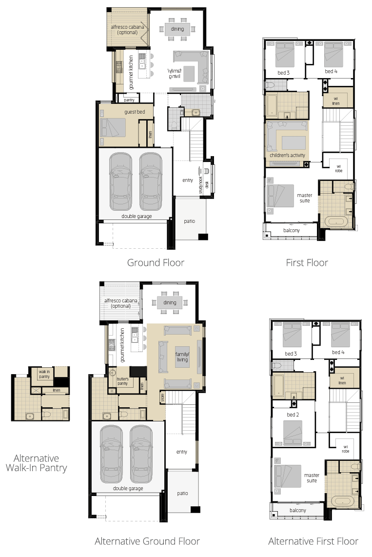 Lancaster 26- Two Storey Floor Plan Upgrade- McDonald Jones