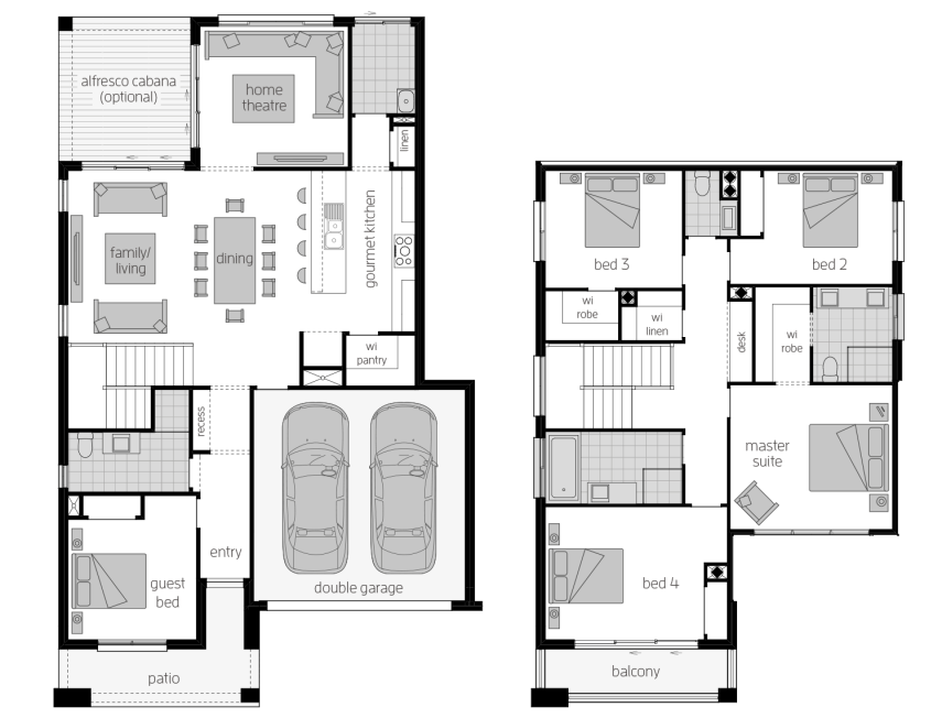 Lexington 28- Two Storey Floor Plan Lexington 28- Two Storey Floor Plan- McDonald Jones