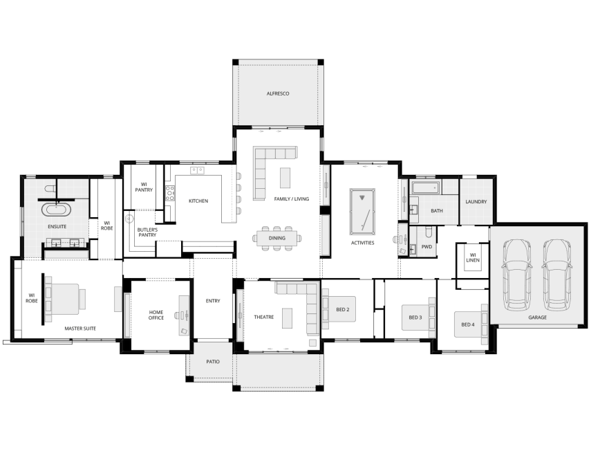 acreage home design hermitage grande floorplan rhs