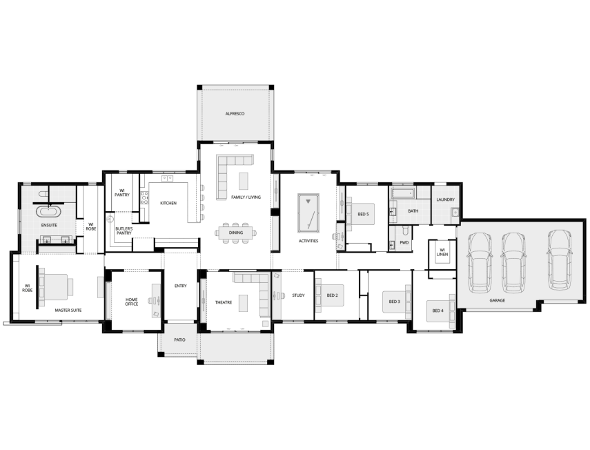 Hermitage Grande Manor Acreage house design rhs