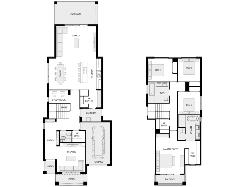 Aria 28 One - Standard Floorplan rhs two storey home design aria 28 one floorplan standard rhs