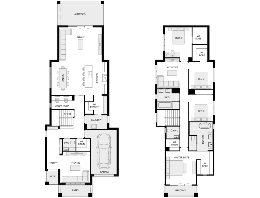 two storey home design aria 31 one standard floorplan rhs