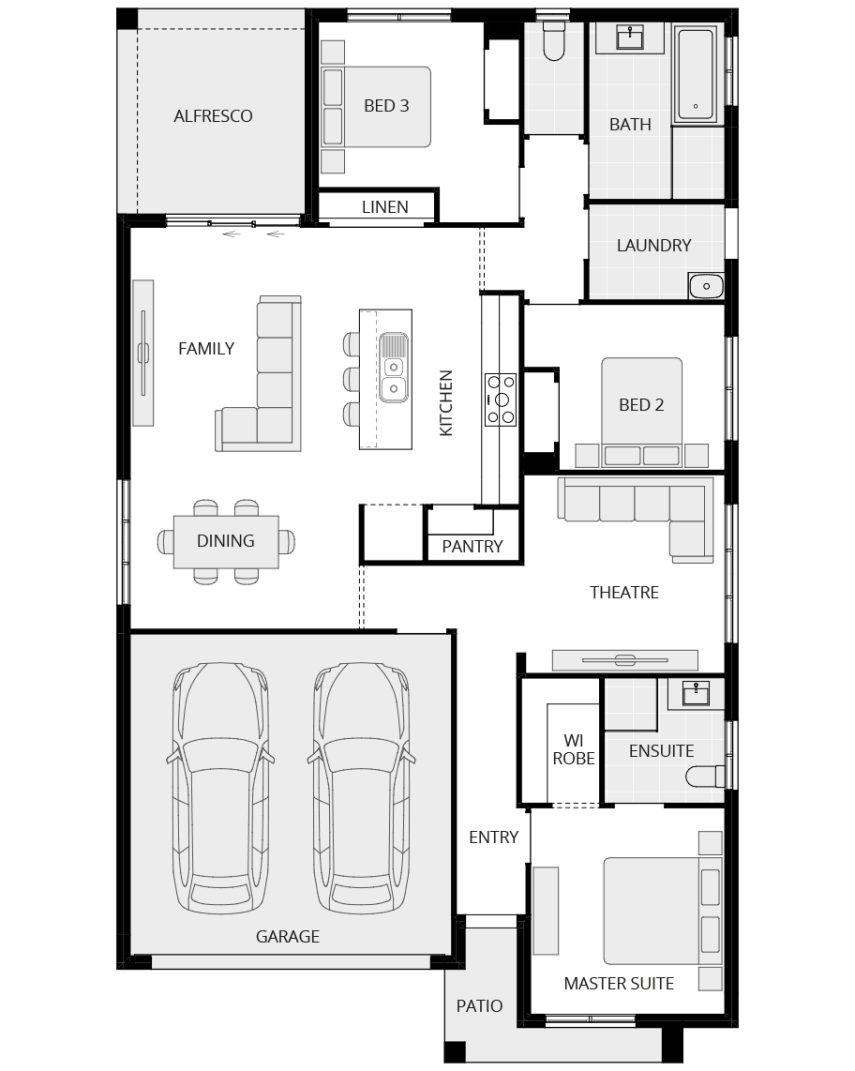 single storey home design everyday almeria one floorplan lhs