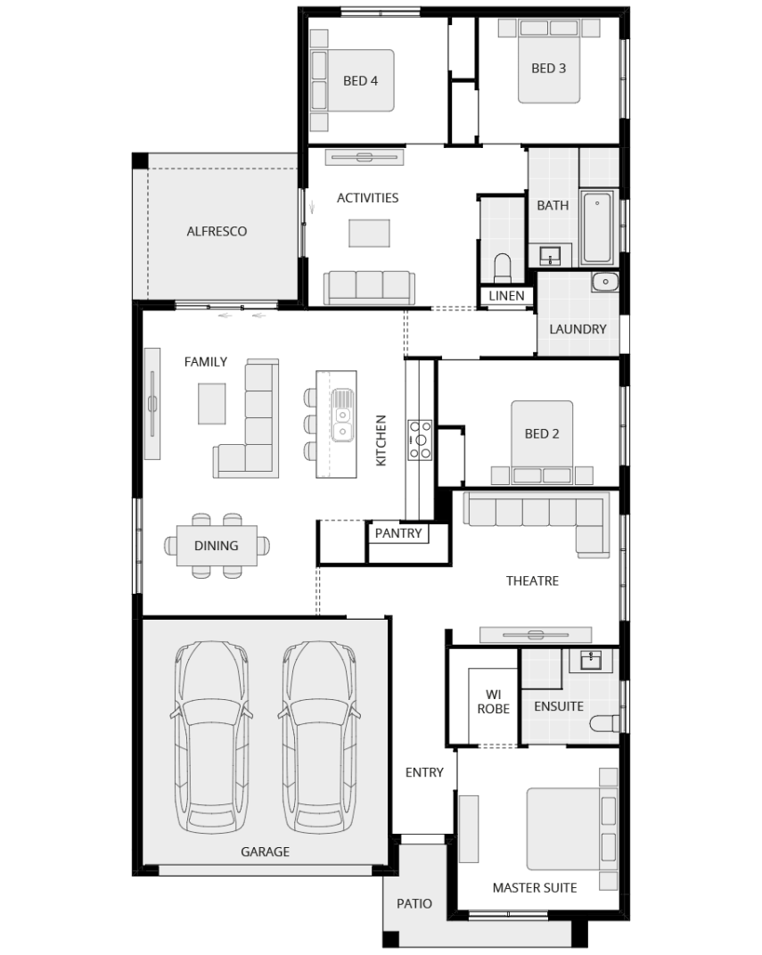single storey home design everyday almeria two floorplan lhs
