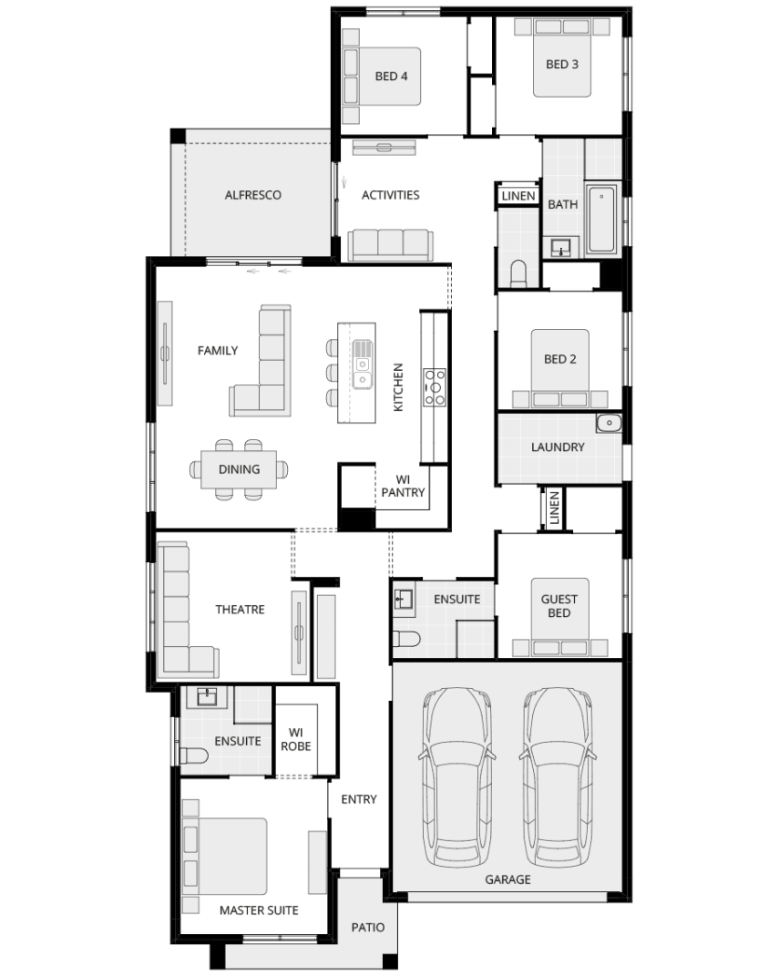 single storey home design everyday almeria five floorplan rhs