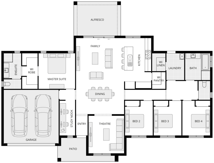 single storey acreage home design everyday almonte one floorplan lhs
