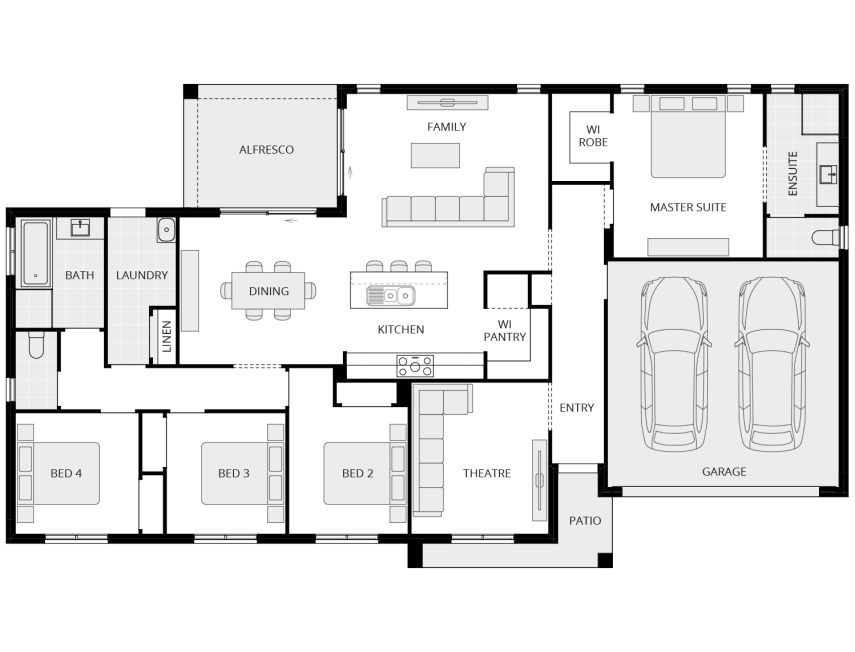 Azura One - Discovery floorplan rhs single storey home design discovery azura floorplan rhs