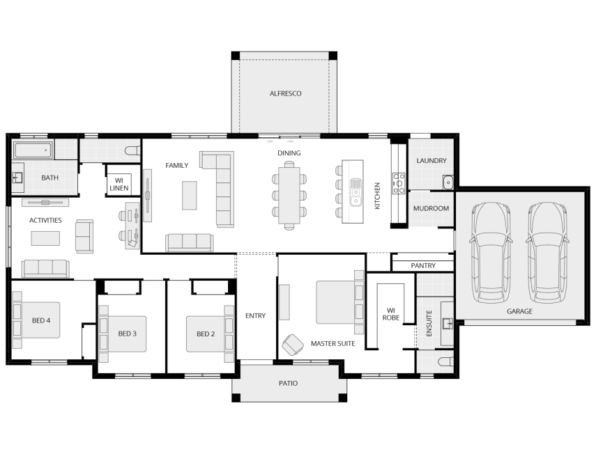 single storey acreage design everyday evora floorplan rhs