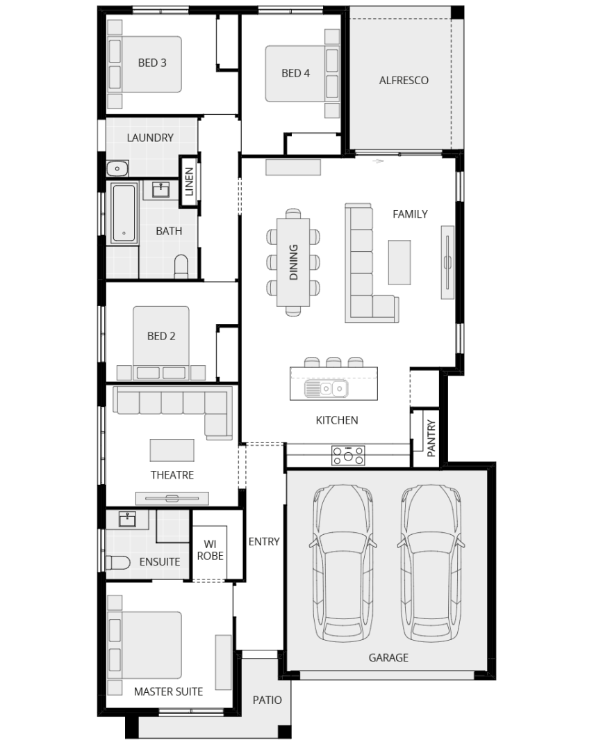 single storey home design everyday lucia one floorplan rhs