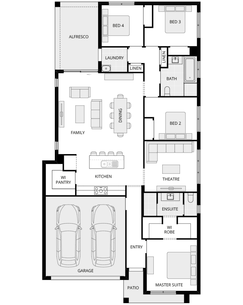 single storey home design everyday lucia three floorplan lhs