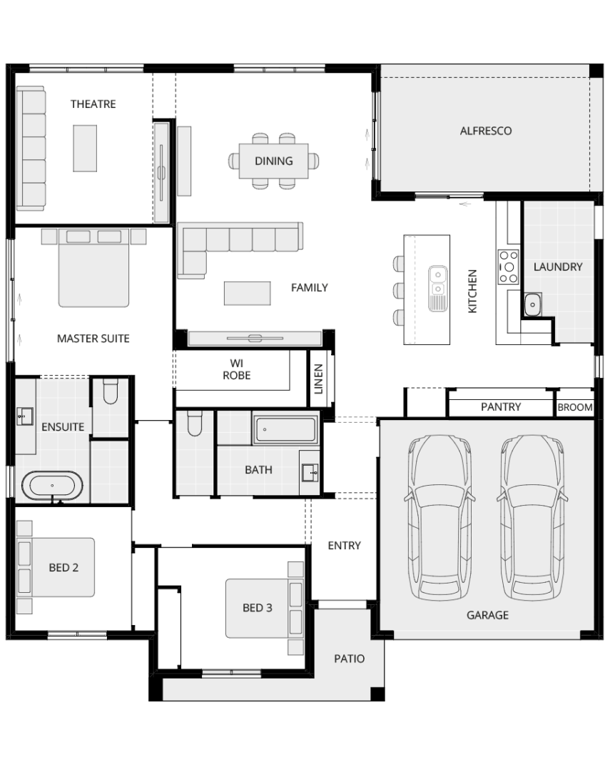 single storey home design everyday lisbon one floorplan rhs