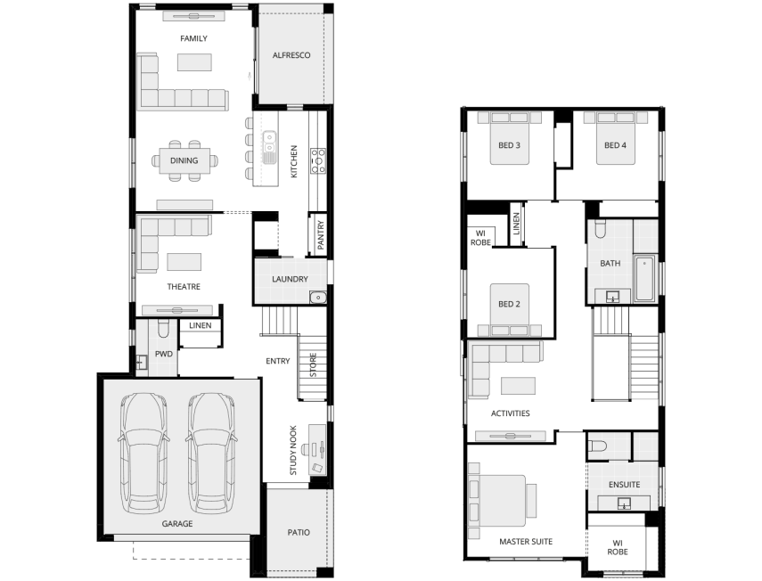 two storey home design everyday luka one floorplan lhs