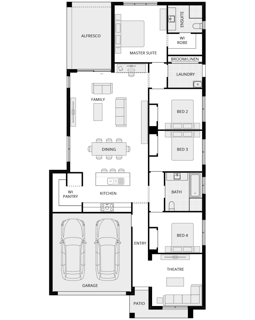 single storey home design everyday mallorca floorplan lhs