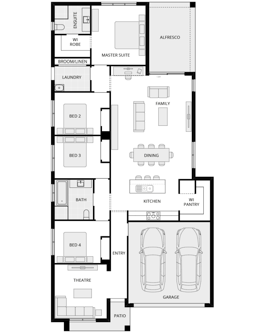 single storey home design everyday mallorca floorplan rhs