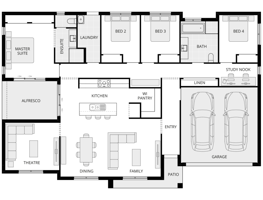 single storey home design everyday montillo one floorplan rhs