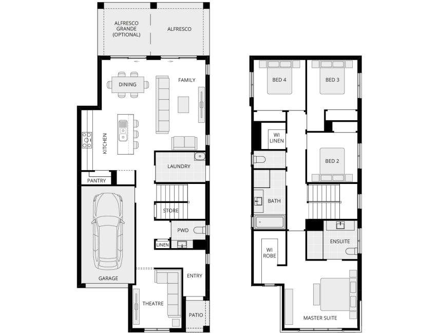two storey home design everyday palencia two standard floorplan lhs