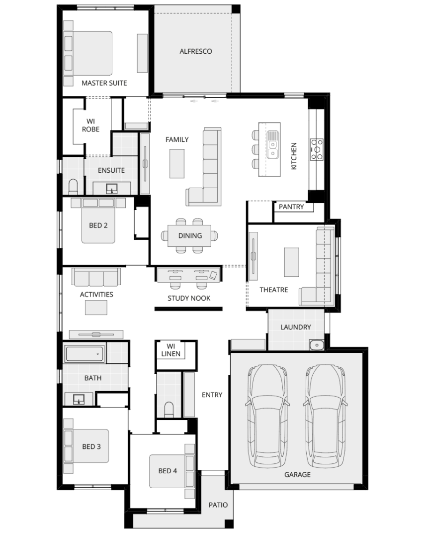single storey home design everyday portillo one standard floorplan rhs