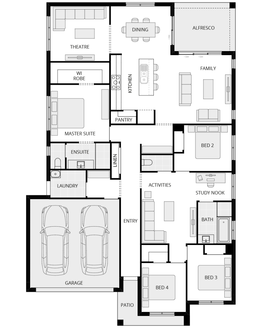 single storey home design toledo one floorplan everyday lhs