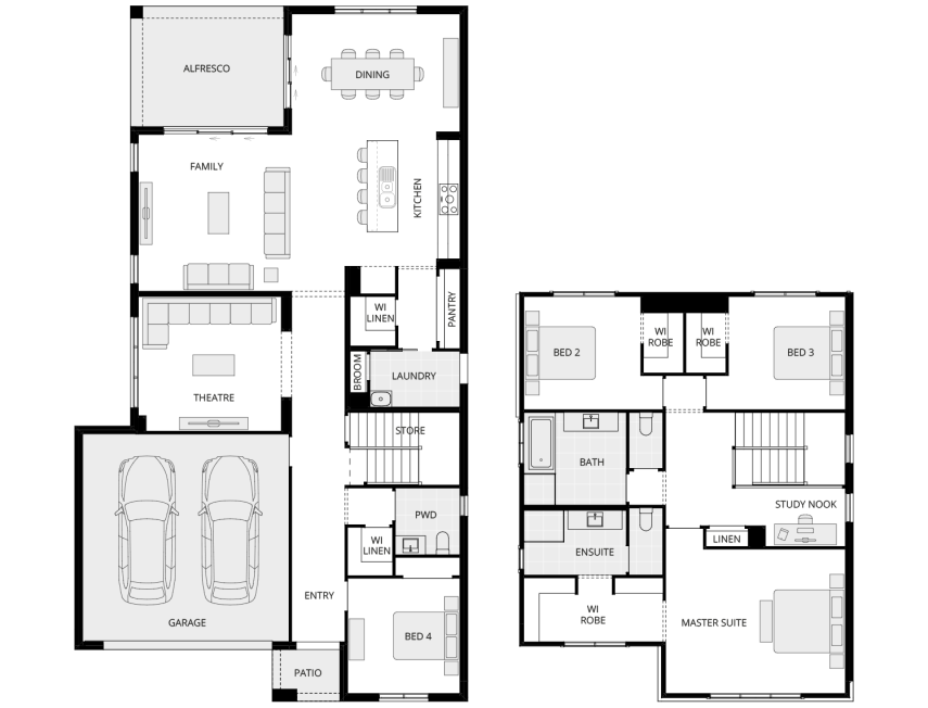 two storey home design everyday winton one floorplan lhs