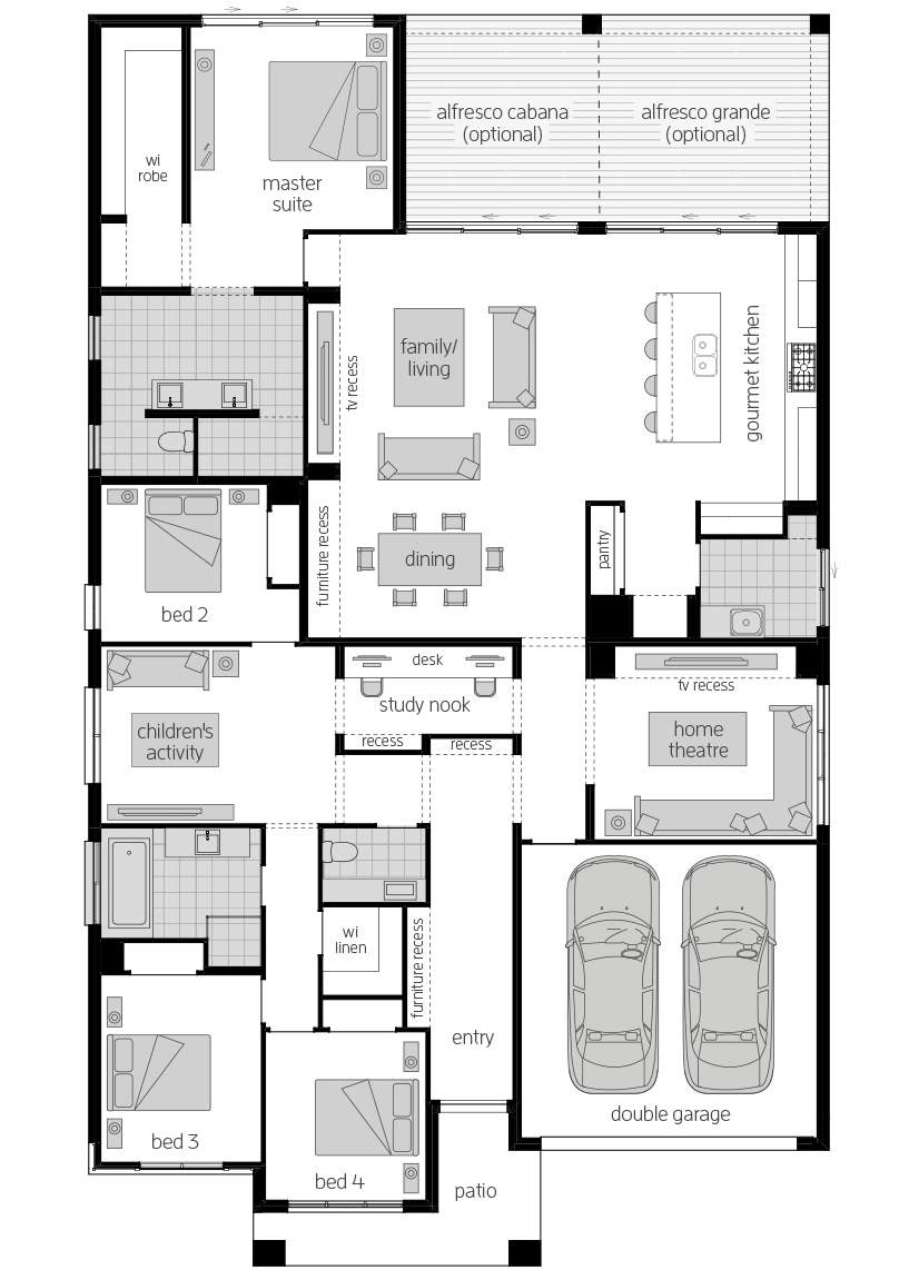 Architectural New Home Designs - Miami Encore Floor plan