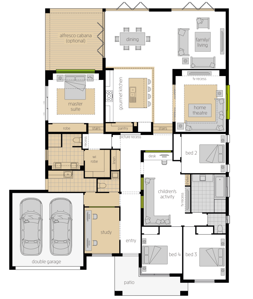 Milano 16 Four Upgrade floorplan lhs Milano 16 Four Upgrade floorplan lhs