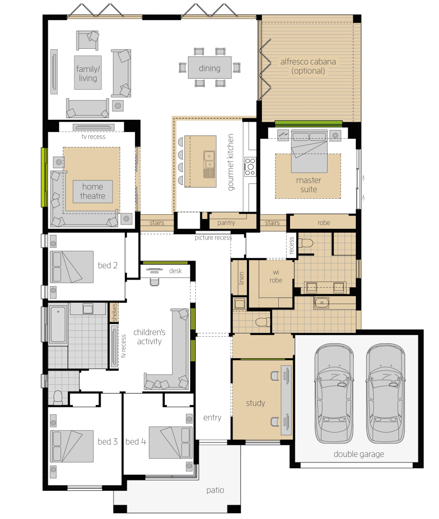 Milano 16 Four Upgrade floorplan lhs Milano 16 Four Upgrade floorplan lhs