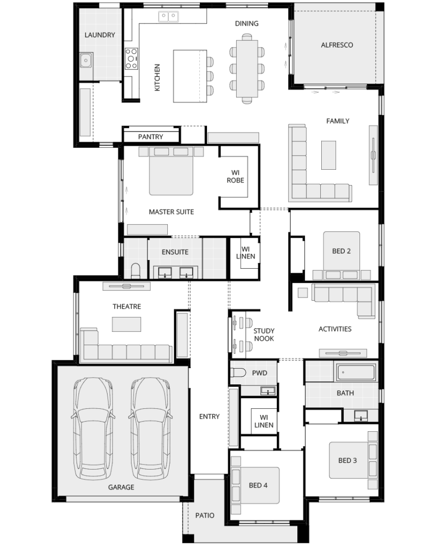single storey home design anchorage classic floorplan lhs