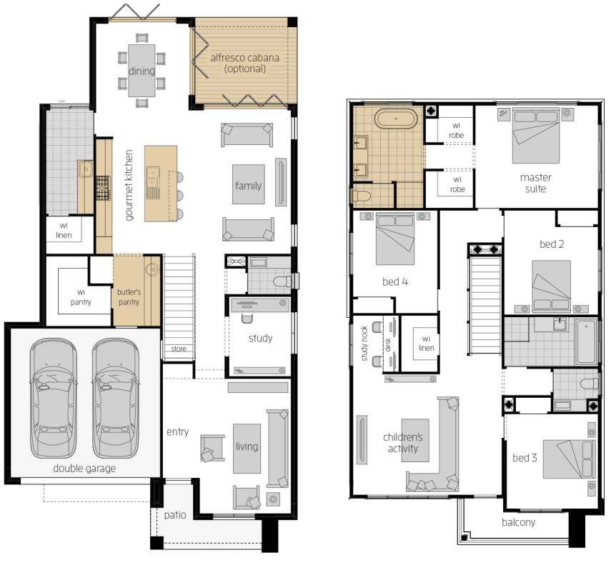 Saxonvale 33 Two - Two Storey Four Bedroom House Plan