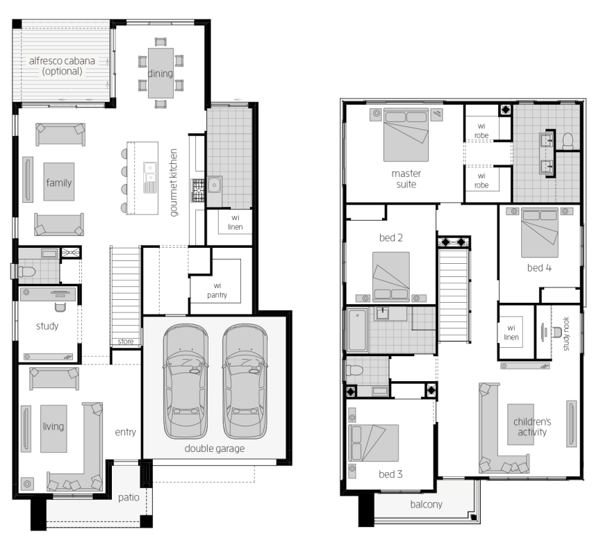 Saxonvale 33 Two- Two Storey Floor Plan Saxonvale 33 Two- Two Storey Floor Plan- McDonald Jones