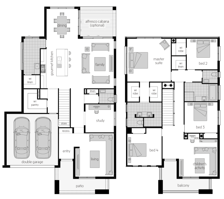 Saxonvale 36 Two- Two Storey Floor Plan- McDonald Jones