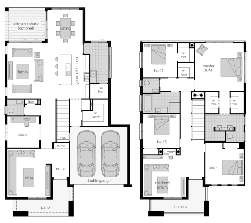Saxonvale 36 Two- Two Storey Floor Plan- McDonald Jones
