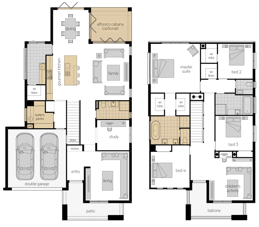 Saxonvale 36 Two - Two Storey Four Bedroom House Plan