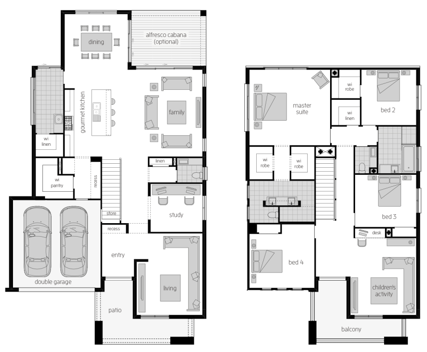 Saxonvale 40 Two - Two Storey Four Bedroom House Plan