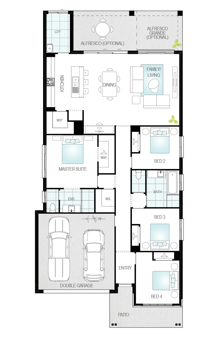 Architectural New Home Designs - Salamanca Single Storey Floor Plan