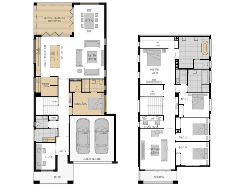 St. Clair 37 Two- Two Storey Upgrade Floor Plan- McDonald Jones