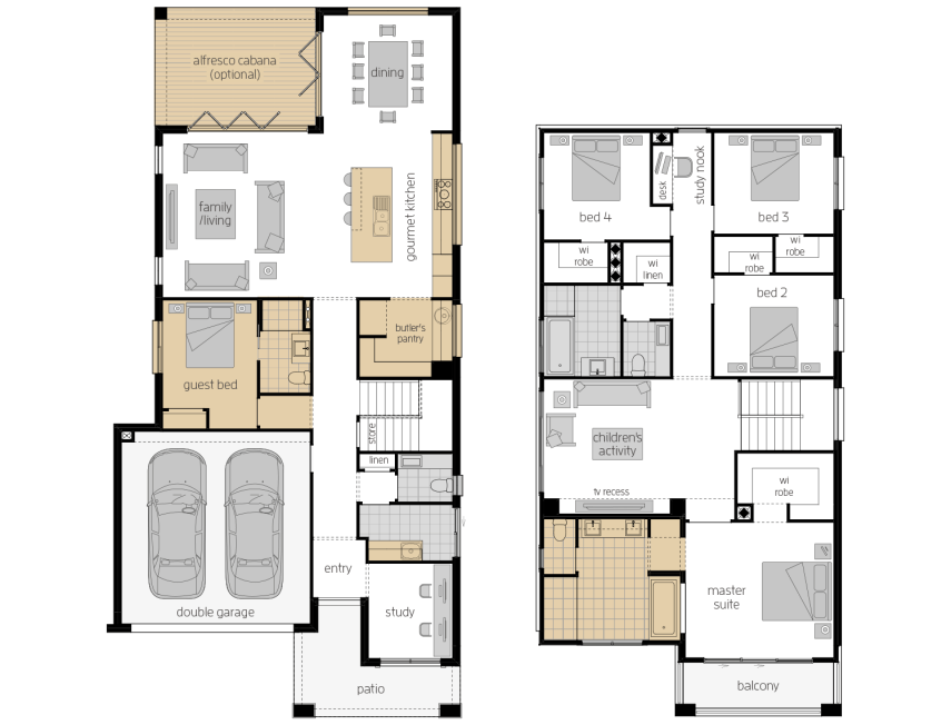 St. Clair 34 Two- Two Storey Upgrade Floor Plan- McDonald Jones